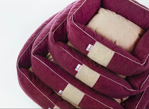 Diversa Dog Bed Petti Size 4, burgundy-beige