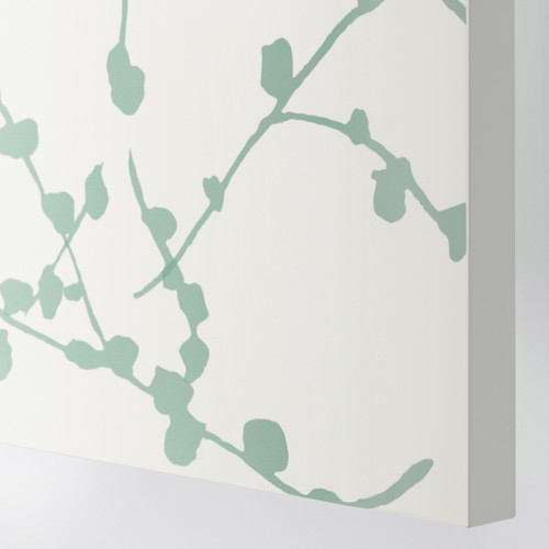 LINNABERG Door with hinges, white, 50x195 cm