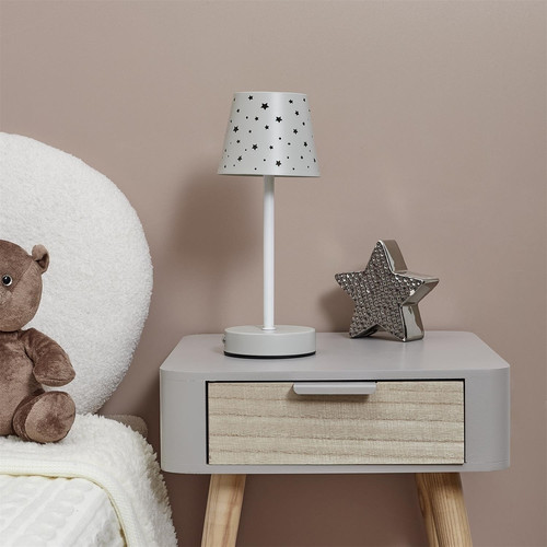 Table Lamp for Children's Room Stars, white