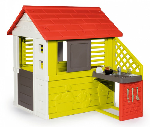 Smoby Nature Playhouse + Kitchen 2+