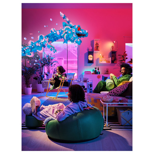 BRÄNNBOLL Inflatable gaming lounge chair, bright orange