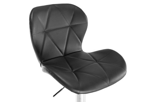 Bar Stool, faux leather, black/chrome