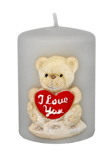 Artman Decorative Candle Teddy, grey