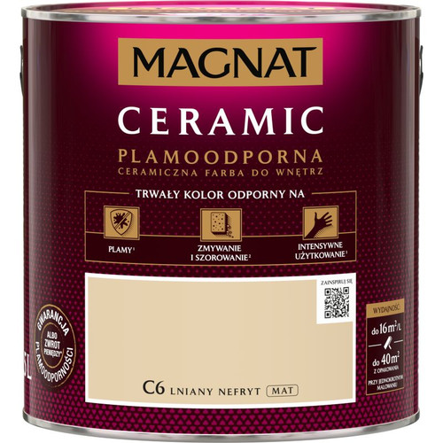 Magnat Ceramic Interior Ceramic Paint Stain-resistant 2.5l, linen nephrite