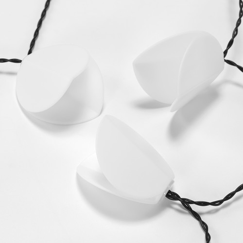 SOLVINDEN LED lighting chain with 12 lights, solar-powered/leaf