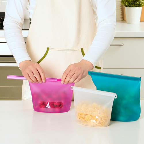 FILFISK 3-piece resealable bag set, multicolour, 1.0/1.2/2.5 l