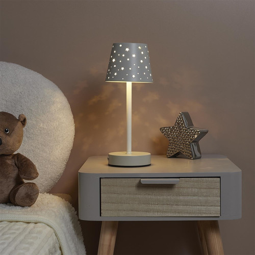 Table Lamp for Children's Room Stars, white