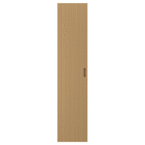 TONSTAD Door with hinges, oak veneer, 50x229 cm
