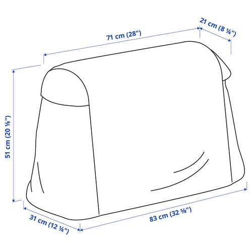 ASPAREN Cover for planter, outdoor/transparent white, 83x51x31 cm