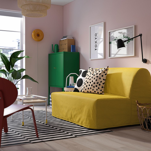 LYCKSELE LÖVÅS 2-seat sofa-bed, Vansbro yellow