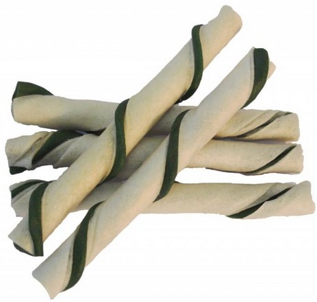 Magnum Dog Snacks Rawhide Rollstick 12.5cm/40pcs, green