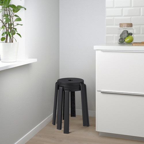 IBBARBO Stool, dark grey