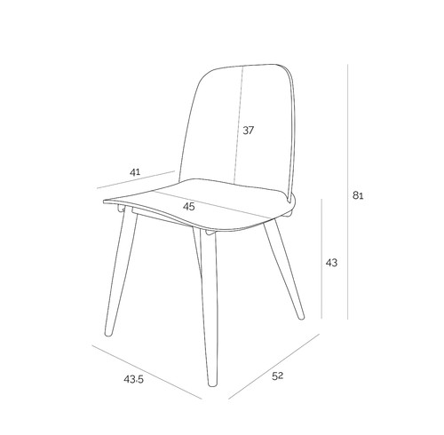Dining Chair Rosse, pink