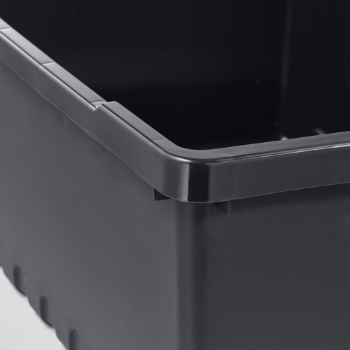 UPPSNOFSAD Storage box, black, 35x25x14 cm/9 l