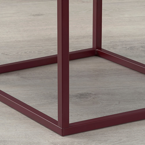 VIKHAMMER Bedside table, walnut veneer, 40x39 cm