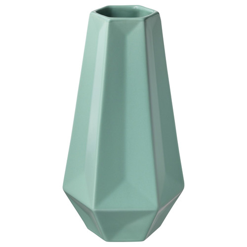 LIVSLÅNG Vase, green, 20 cm