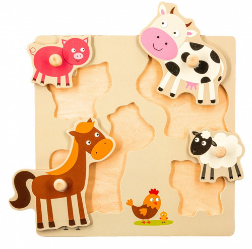 Smily Play Wooden Puzzle Farm 18m+