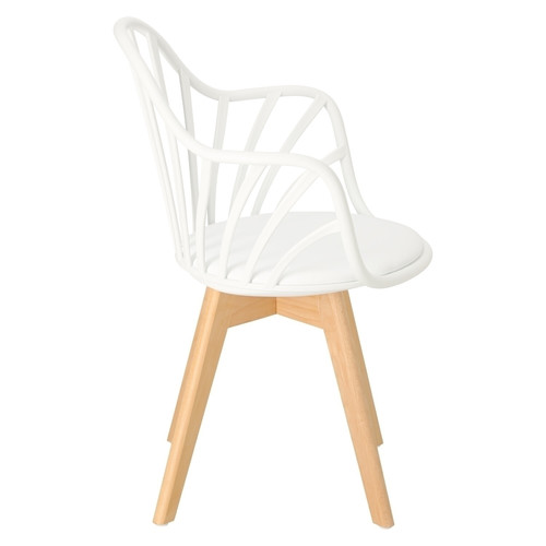Chair with Armrests Sirena, white