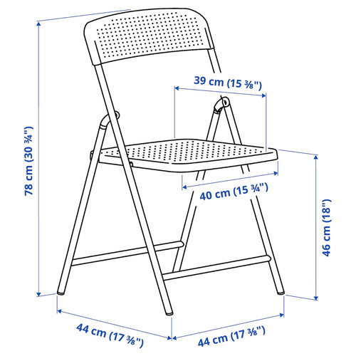 TORPARÖ Chair, outdoor, foldable/white