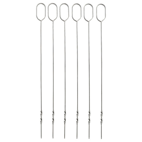 GRILLTIDER Skewer, stainless steel, 31 cm, 6 pack