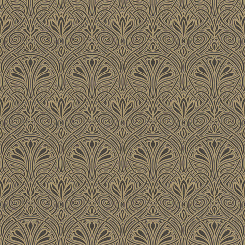 GoodHome Vinyl Wallpaper on Fleece Obol, black
