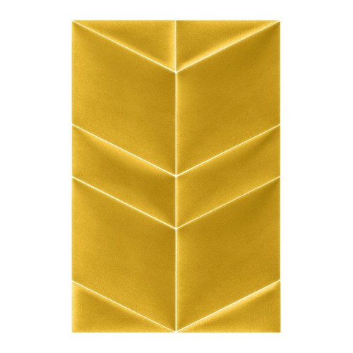 Upholstered Wall Panel Triangle Stegu Mollis 15x30cm 2pcs L, yellow