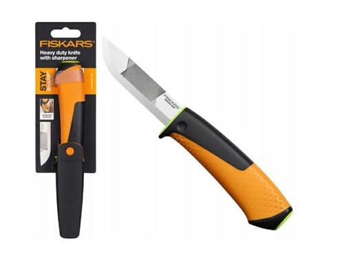 Fiskars Heavy Duty Knife with Sharpener