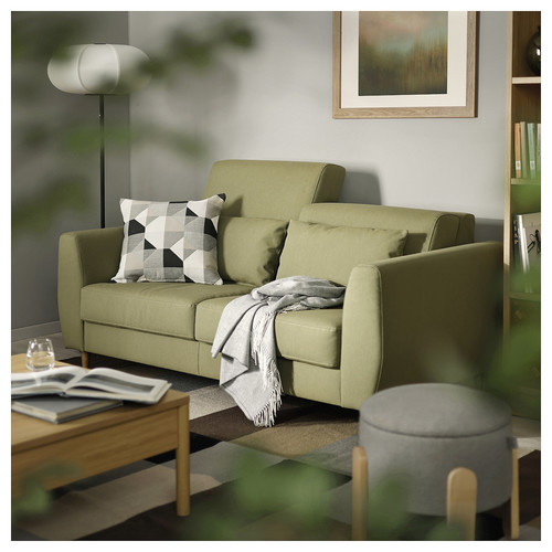 SLATORP 2-seat sofa, Vissle yellow-green