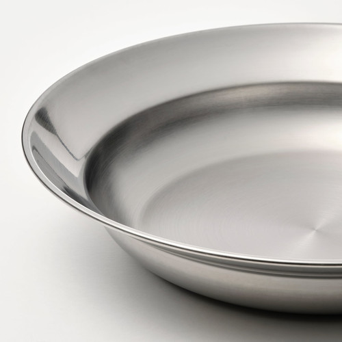 GRILLTIDER Deep plate, stainless steel, 21 cm, 2 pack