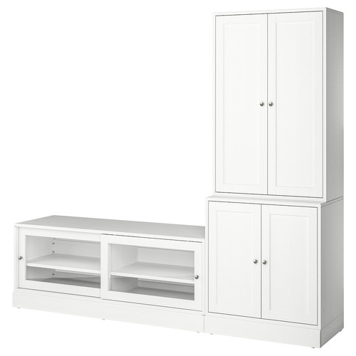 HAVSTA TV storage combination, white, 241x47x212 cm