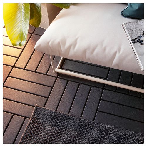 RUNNEN Floor decking, outdoor, dark grey, 0.81 m²