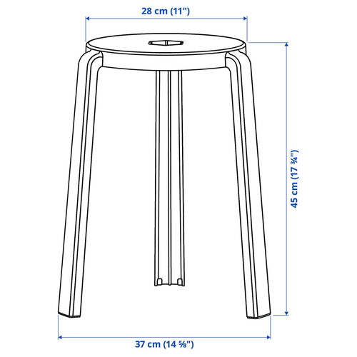 IBBARBO Stool, dark grey