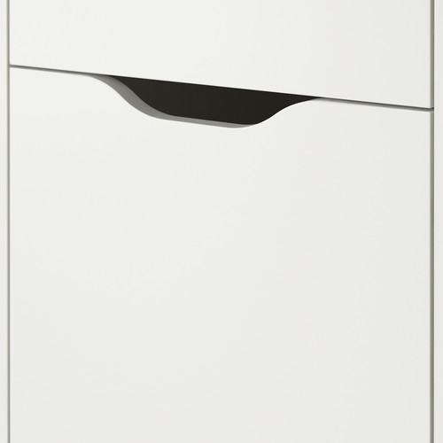 ALEX Drawer unit on castors, white/black, 36x50 cm