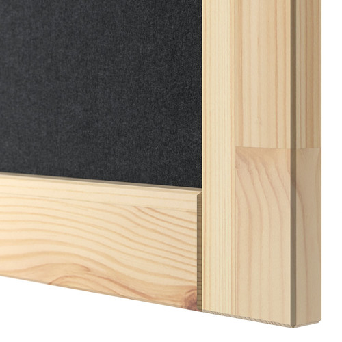 IVAR Shelving unit, with 2 doors pine/felt, 89x50x179 cm