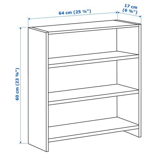 PÅHL Desk top shelf, white, 64x60 cm