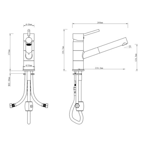 Cooke&Lewis Kitchen Top Lever Tap Jonha, chrome