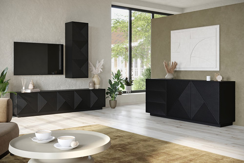 Wall Cabinet Asha, matt black