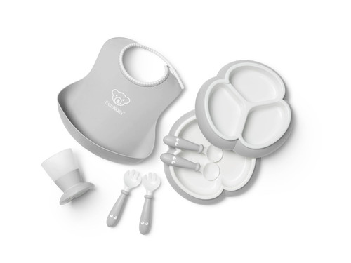 BABYBJORN Dinnerware Set, 8 pcs, grey