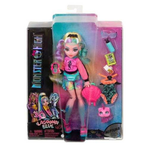 Monster High Lagoona Blue Doll with Pet Piranha HHK55 4+