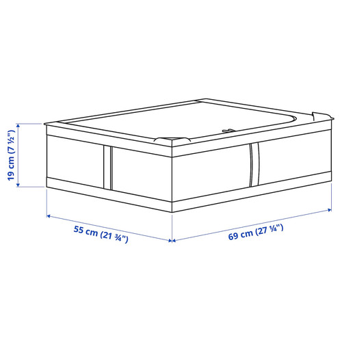 SKUBB Storage case, dark grey, 69x55x19 cm