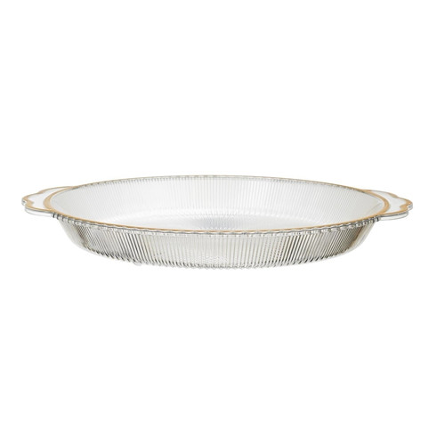 Tray Mirage 38.5cm, oval, gold rim, plastic