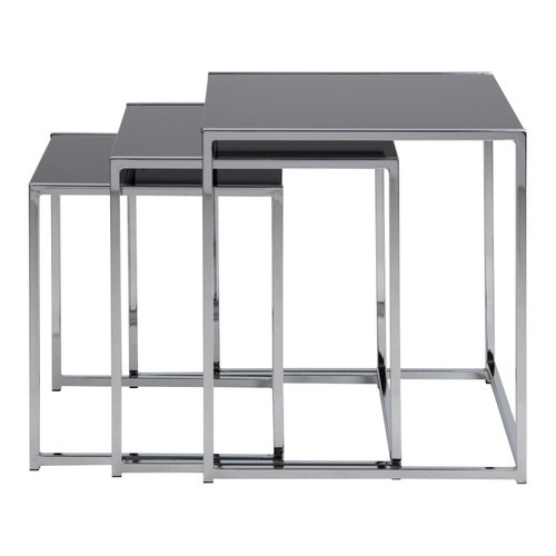 Nesting Tables Set of 3 Cross, black