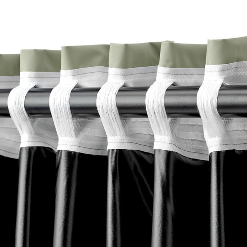 BENGTA Block-out curtain, 1 piece, green/with heading tape, 210x300 cm
