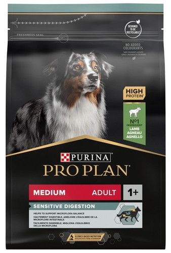 Purina Pro Plan Dog Food Adult Medium Sensitive Digestion OptiDigest 3kg