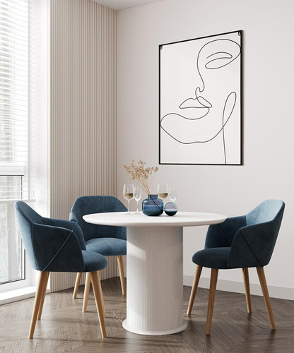 Table Elia 100cm, round, white