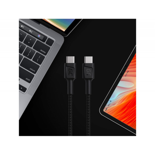 Green Cell Cable PowerStream USB-C - USB-C 120cm, Power Delivery (60W) fast charging, Ultra Charge , QC 3.0