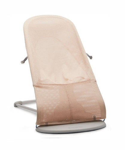 BABYBJORN Bouncer Balance Soft Light grey frame, Mesh, Pearly pink/White