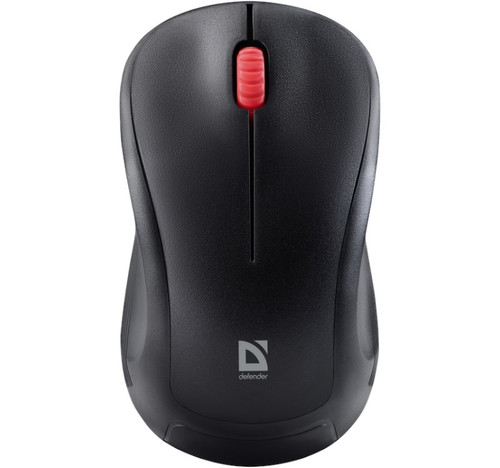 Defender Optical Wireless Mouse Silent Click Bit MB-205 RF 1200DPI 3P, black