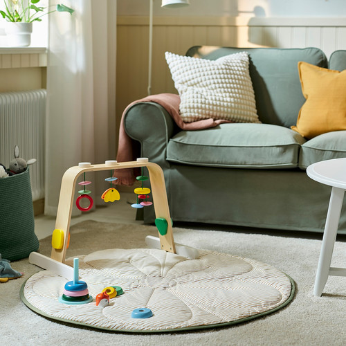 LEKA Baby gym, birch plywood/multicolour