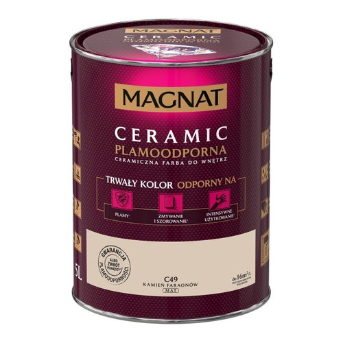 Magnat Ceramic Interior Ceramic Paint Stain-resistant 5l, pharaohs stone